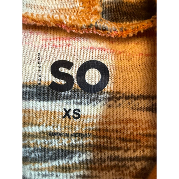 NWT SO Lace-up Brown Striped Hoodie Size XS - Picture 2 of 11